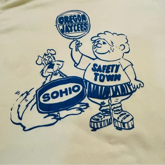 🔥SOLD🔥VINTAGE 70s Butter Yellow Single Stitch Graphic Tee - Picture 3 of 7